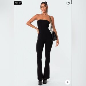 EDIKTED Melina Side Slits Flared Jumpsuit small